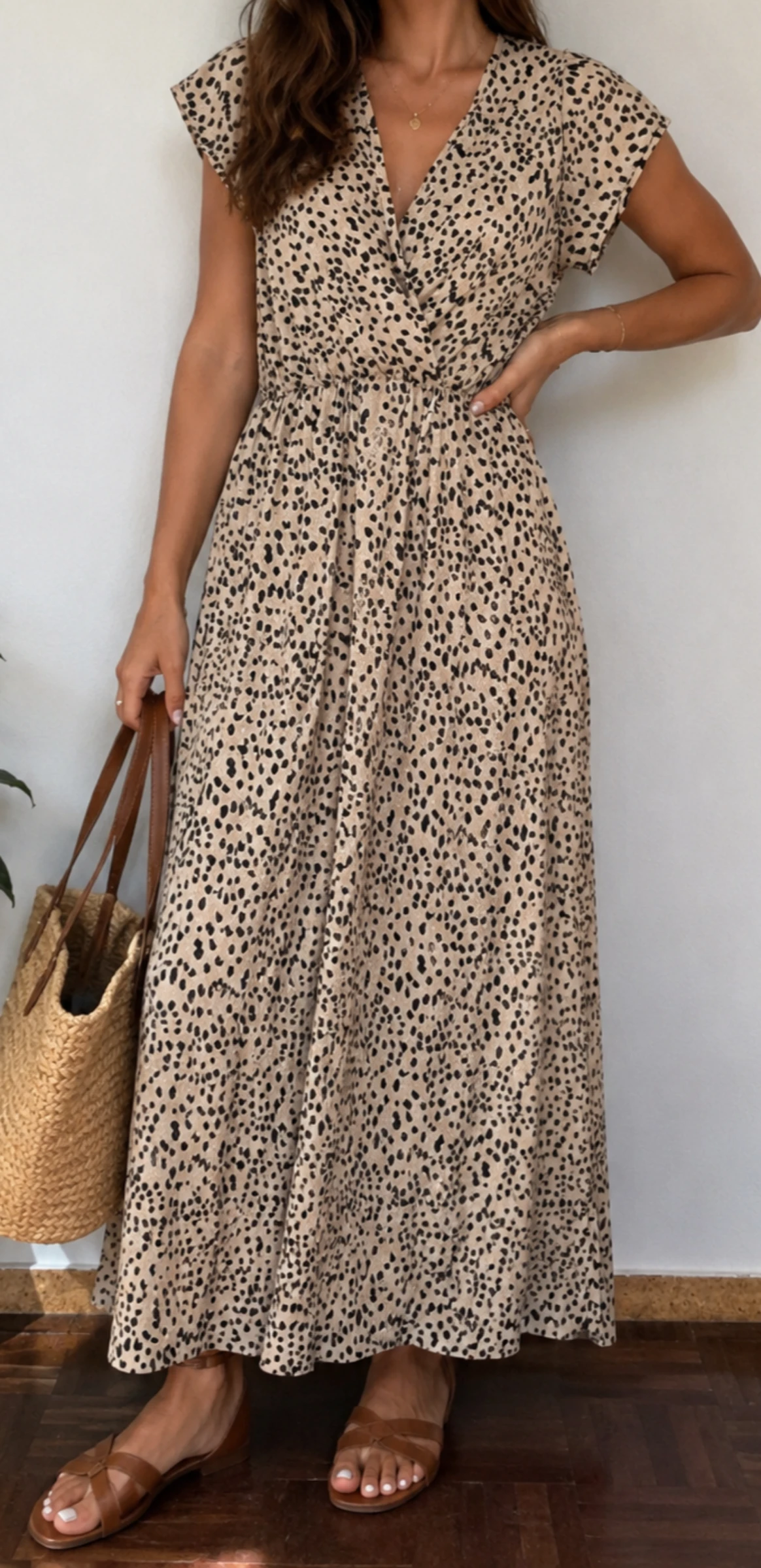 Vestido Comprido Animal Print